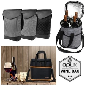 Wine Carrier Bag Insulated 2 3 4 6 Bottle Cooler Protection Carrying Tote Travel - Picture 1 of 152
