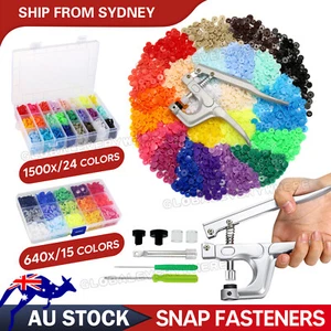 UP to 1500x KAM Snap Kit Plier Tool T5 Plastic Snaps Fastener Button Press Stud - Picture 1 of 15
