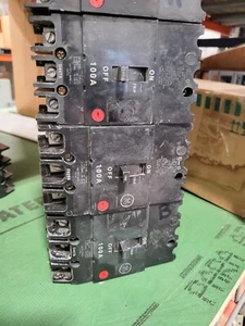 GE TEY3100 3pole 100amp 480v circuit breaker type TEY - Picture 1 of 2