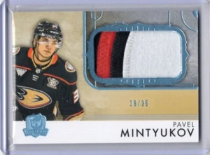 2023-24 UD The Cup Rookie Rink Gallery V3 Patch Pavel Mintyukov RC #/35 ANAHEIM - Picture 1 of 2