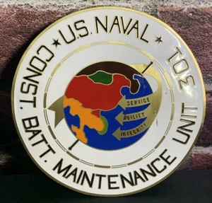 301 CONSTRUCTION BATTALION MAINTENANCE UNIT VIET NAM WAR BRASS PLAQUE VINTAGE - Picture 1 of 3