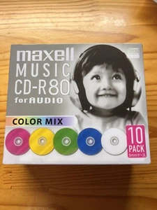 Maxell CD-R 80 sellado para caja de audio de paquete de 10 5 colores - Imagen 1 de 4