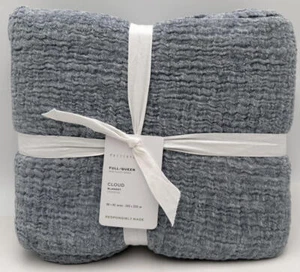 Coperta di lino nuvola fienile ceramica ~ completa / regina ~ blu chambray - Foto 1 di 2