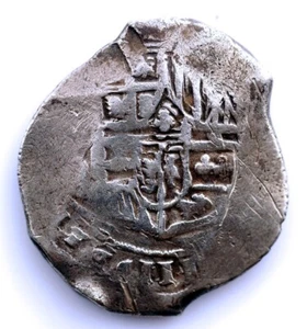 SC. Spain-Felipe III 8 Reales "Macuquina" 1607-1621 México. Plata 27,5 g. ESCASA - Imagen 1 de 2