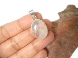 Oval MOONSTONE Sterling Silver 925 Gemstone PENDANT - Gift Boxed! - Picture 1 of 4