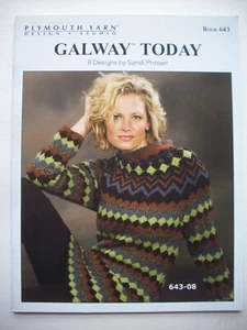 Galway Today sweaters jackets knitting pattern Plymouth Yarn - Picture 1 of 6