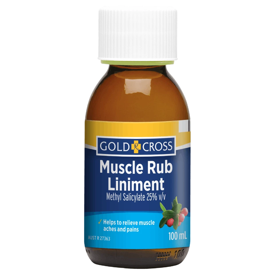 Gold Cross Muscle Rub Liniment 100mL Methyl Salicylate 25% v/v Muscle Aches Pain - image 1 of 1