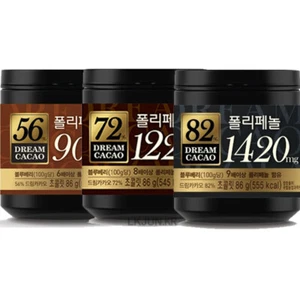 Lotte Dream High Cacao Polyphenol 56% 72% 82% Chocolate Korean Snack 3 pack - Picture 1 of 14