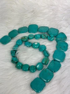 Large turquoise beads FREE SHIPPING - Picture 1 of 3