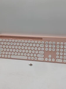LeadsaiL wireless keyboard wireless USB for PC UK QWERTY pink - Zdjęcie 1 z 12