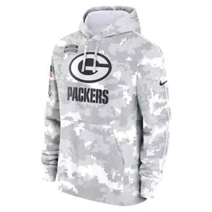 Sudadera con Capucha Green Bay Packers Nike Arctic Camo 2024 Salute to Service PARA HOMBRES GRANDE NUEVA SIN ETIQUETAS - Imagen 1 de 10