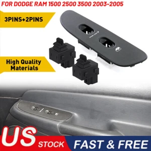 Interruptor de ventana de pasajeros y bisel negro 2003-2005 para Dodge Ram 1500 2500 3500 - Imagen 1 de 9