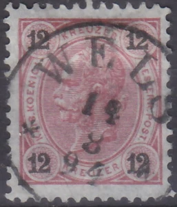 "AUSTRIA - 12 CRUCEROS JOSEPH 1890 - Mi.: 55 - SELLO DE LUJO 1894 - ""WELS" - Imagen 1 de 1