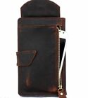 Genuine Leather Case for iPhone XR Book Wallet Cover Cards Slots Vintage Brown