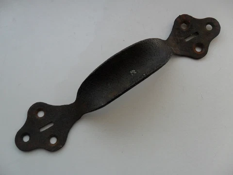 Vintage Door handle metal antique patina 4.72" USSR Cover