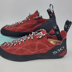 5.10 FIVE TEN COYOTE RED CLIMBING SHOES C4 STEALTH Rubber Made in USA MEN'S 11.5 - Picture 1 of 7