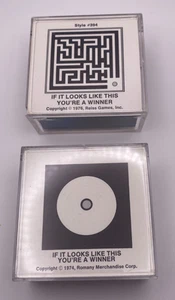 Juego de 2 rompecabezas de destreza portátiles Reiss Games 1976 vintage - Imagen 1 de 3