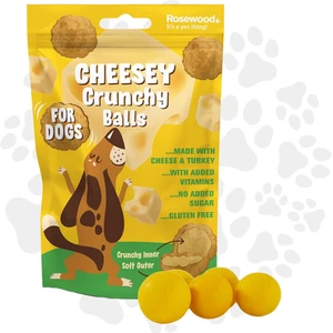 12x CHEESY Crunch BALLS Dog Treats 140g | CHEESE & TURKEY, Gluten-Free, Crun - Picture 1 of 3