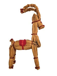 Vintage Swedish Julbock  Christmas Yule Straw Goat Scandinavian 10" - Picture 1 of 5