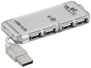 3x USB 2.0 Hi-Speed HUB / Verteiler 4 Port; USB - HUB 4 Port Mini Hub USB 2.0 - Bild 1 von 2