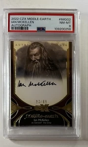 CZX Middle Earth Autograph Ian McKellen Gandalf The Grey IM-GG2 Auto /65 PSA 8 - Picture 1 of 2
