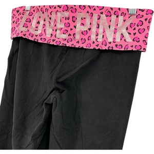 Capris plegable de colección y2k para mujer tiro bajo corazón de guepardo Victoria's Secret ROSA ~ M - Imagen 1 de 6