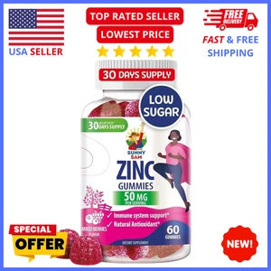 Zinc Gummies 60ct Adult Chewable Immune Support Supplement with Natural Formula - Picture 1 of 2
