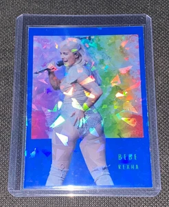 Bebe Rexha Custom Blue Holofoil Refractor Holographic Trading Card - Picture 1 of 4