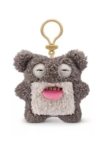 Fuggler Funny Ugly Monster Keychain Plush Keyring Scaresome Square Gray Key Ring - Picture 1 of 2