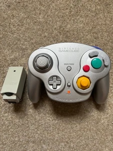Nintendo GameCube Platinum Wavebird Wireless Controller & Receiver VG CONDITION! - Picture 1 of 9