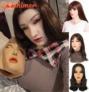 Realistic Silicone Female Face Mask - Women & Crossdressers for Cosplay - Picture 1 of 28