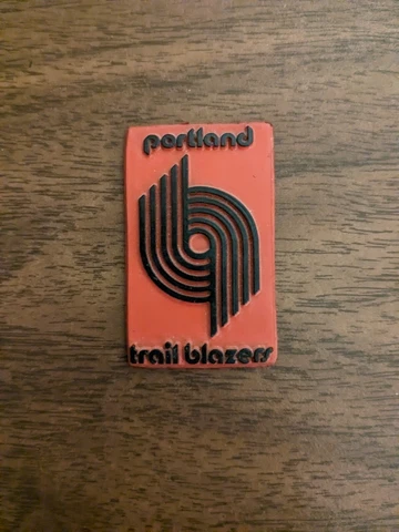 PORTLAND TRAIL BLAZERS Vtg NBA RUBBER Basketball FRIDGE MAGNET Standings Board Cover