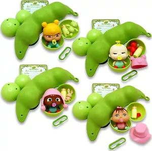 Juego de 4 Pea Pod Bebés - Juguetes Sorpresa con Mini Muñecas, Ropa y Accesorios - Imagen 1 de 9