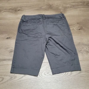Mossimo Shorts Womens 4 Gray Chino Mid Rise Stretch Extensible Flat Front Lounge - Picture 1 of 7