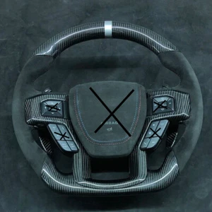 Volante de fibra de carbono Alcantara personalizado para Ford Raptor F150 2015-2020 - Imagen 1 de 5