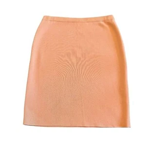 Escada 100% Virgin Wool Pencil Skirt Pull-On Peach Stretch Size 36 Small Women's - Picture 1 of 10