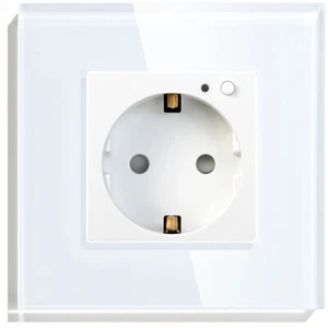 Zigbee Steckdose Tuya Smart +Frame Glas RTX Weiß - Bild 1 von 12