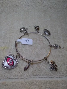 San Francisco 49ers Custom Expandable Charm Bracelet NEW - Picture 1 of 2