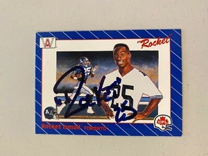 CARTOLINA ROCKET ISMAIL FIRMATA 1991 NOTRE DAME #1 ND IRLANDESE JSA COA spedizione gratuita - Foto 1 di 2