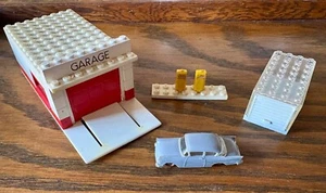 Lego rare Opel Rekord 58, No 662, grey, original clear case, + garage etc, 1960s - Picture 1 of 13