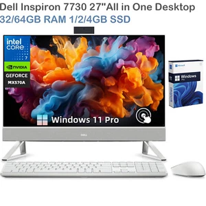 Dell Inspiron 7730 All in One 27"Touch Desktop,7-150U,Up To 64GB,4TB+Win11pro - Picture 1 of 7