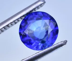 Impresionante piedra preciosa impecable certificada redonda de zafiro azul real natural de 2,95 quilates - Imagen 1 de 7