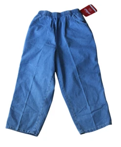 CHIC Comfort Collection Denim Capris 2 Pocket Women's Sz 12 Elastic Waist NWT - Picture 1 of 3