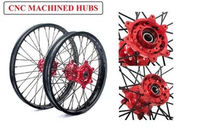 21"/18" Ruote Cerchi Posteriori Anteriori per Honda CRF250R 04-13 CRF450R 02-12 - Foto 1 di 6
