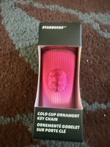 Starbucks 2024 Pink Cold Cup Ornament Key Chain with Original box - Picture 1 of 4