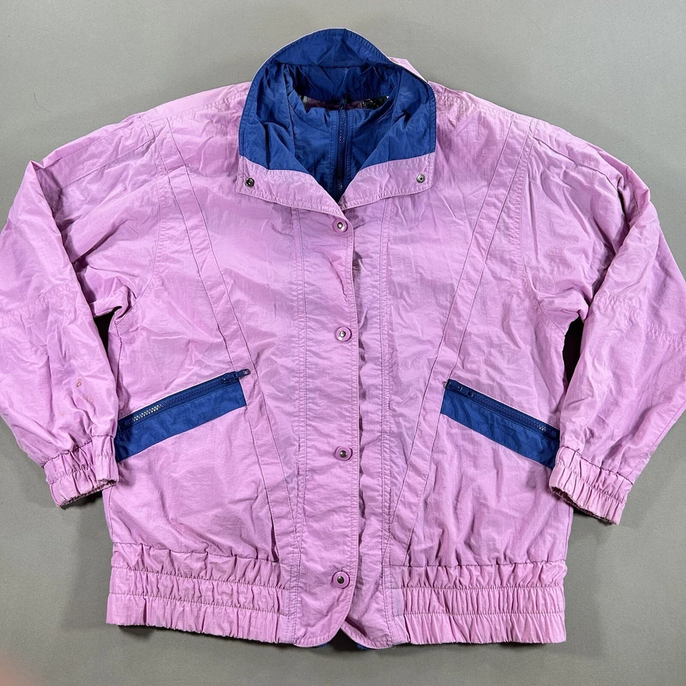 Jaqueta de chuva vintage London Fog color block rosa náutica anos 80 anos 90 masculina XS - Imagem 1 de 4