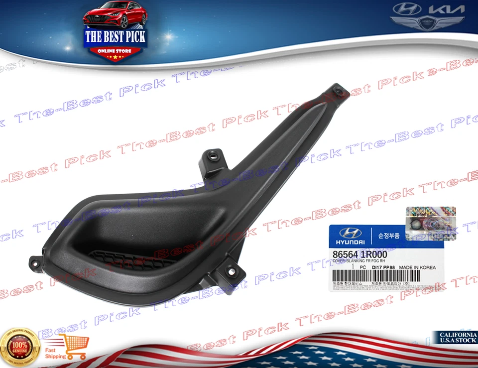 ⭐GENUINO⭐ Cubierta antiniebla delantera derecha para Hyundai Accent 2012-2017 865641R000 Foto 1 de 1