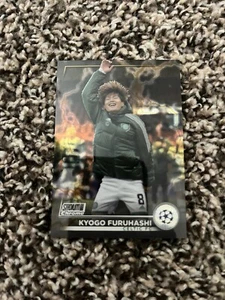 2023 Stadium Club Chrome UEFA UCL Kyogo Furuhashi Black Gold Refractor /35 - Picture 1 of 3