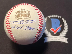 Travis Wood signiert 2016 World Series Baseball Beckett COA 16 WS Champs INSC - Bild 1 von 6