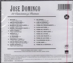JOSE DOMINGO 22 CANCIONES Y POEMAS CD NEW SEALED - Picture 1 of 2